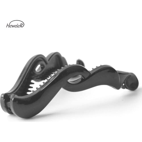 Hairpins Hair Banana Clip Barrettes Black Plastic Hair Claw Side Grip Ponytail Holder Women Fashion Headwear Hair Accessories