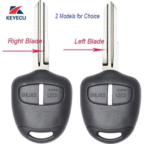 KEYECU 10X Replacement Remote Car Key Shell Case Fob 2B for Mitsubishi Lancer Pajero Triton Evolution Grandis Outlander