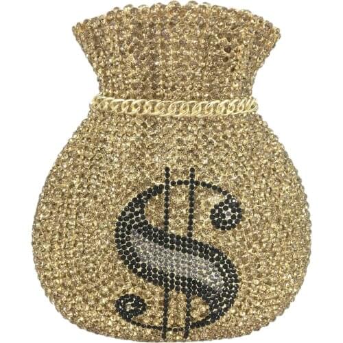 Bouotique De FGG Elegant Blue Money Pouch Purses Women Crystal Clutch Handbags Wedding Party Cocktail Minaudiere Bag