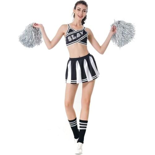Women Sexy Japanese School Cheerleader Stage GleeinPerformance Dress Cheerleading Costumes Adult Cheer Uniform Football baby