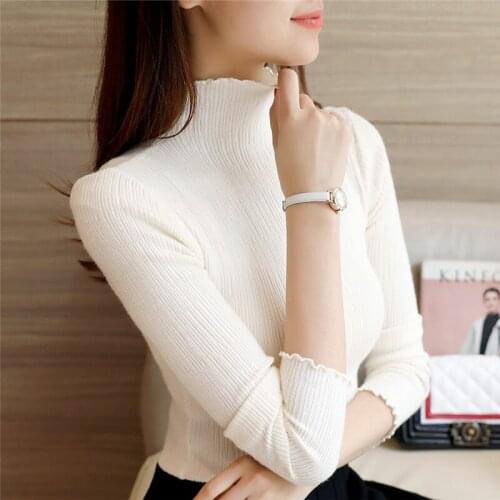 Winter Woman Bottom Sweater Style Ladies Autumn Elegant Fashion Turtlenecks Sweater Female Pullovers LWL556