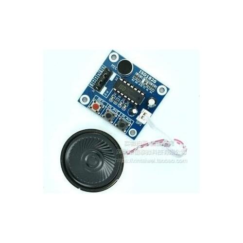 Free shipping , 10pcs /LOT ISD1820 Voice Recording Recorder Module With Mic Sound