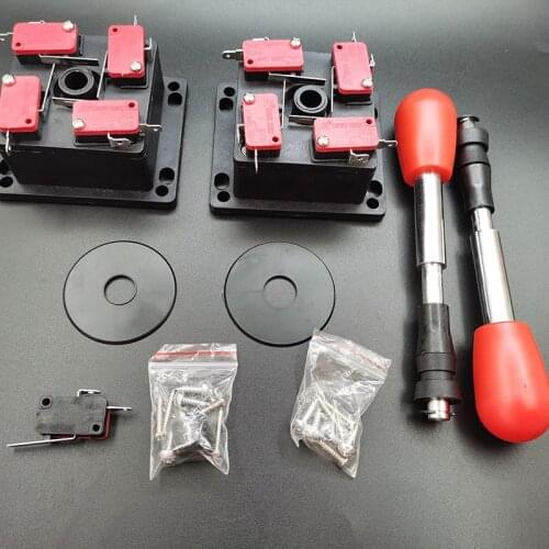 2pcs/lots Spanish Joystick 8 way Black/red balltop with microswitch for arcade game machine parts