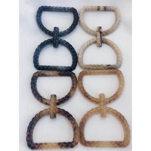 5PCs/Lot New Colorful Oval Resin Belt Buckle Buttons Sewing For Wedding Women Dress Overcoat Luggage Decoration Garment Handmade