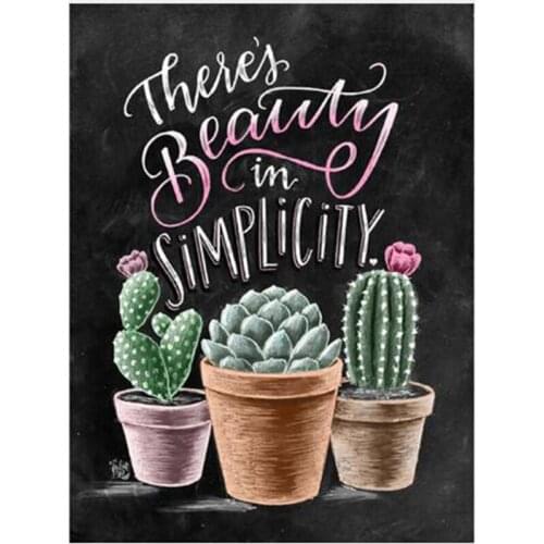 Diamond Painting Full drill square/round Cactus text card Mosaic DIY Diamond Painting Cross Stitch Embroidery Home Decor a42