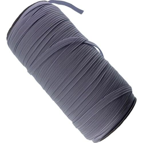 Free Shipping 100yards 1/4" White Elastic Bands Soft Knitted Braided For Sewing DIY Mask 6.0m