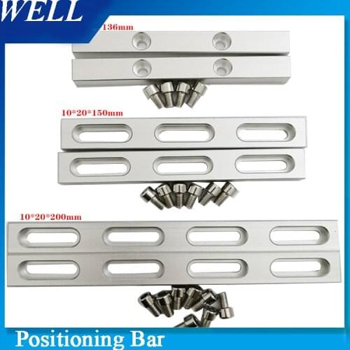 Free Shipping Worktable 2pcs Positioning Bar+ Positioning Screws For DIY Fiber Co2 Marking Engraving Machine