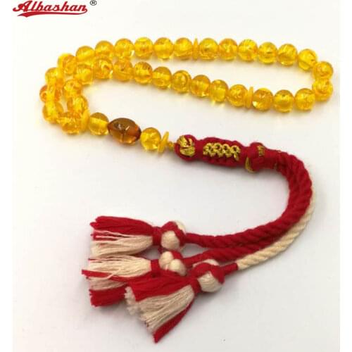 Ambers Color Tasbih with insect bead 33 66 99beads Royal handmade tassels Turkish design Mans Tesbih Misbaha Muslim Rosary