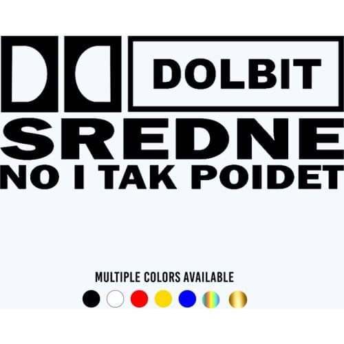 CK2770#24*11cm Dolbit Sredne funny car sticker vinyl decal silver/black car auto stickers for car bumper window car decorations