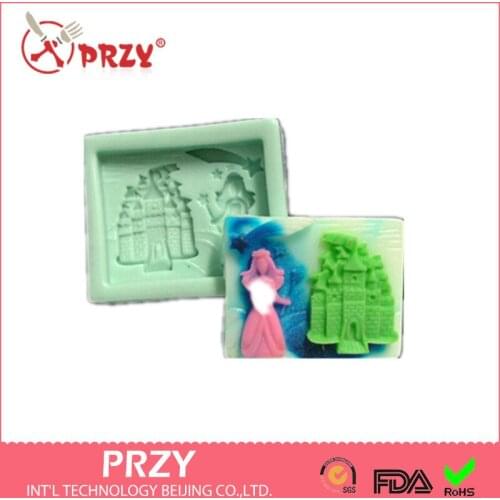 Soap Mold Fondant Cake Decoration Mold High-quality Handmade Soap Mold Princess Castle Modelling Silicon DIY 3D Moulds PRZY