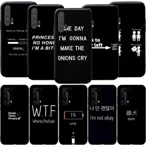 GX155 No Princess Color Text for Huawei Y5P Y6P Y7A Y8P Y9A Mate 10 20 30 Pro Lite Nova 2i 3 3i 4 5 5T 7 SE P Smart Z