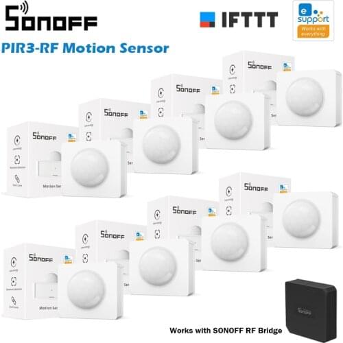 SONOFF PIR3-RF 433MHz Motion Sensor Smart Scene Dual Mode Switching Alarm Notification Work with RF Bridge via eWeLink IFTTT
