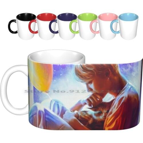 Jimin " Serendipity " Ceramic Mugs Coffee Cups Milk Tea Mug Fanart Acryl Jimin Kpop Serendipity Army Creative Trending Vintage