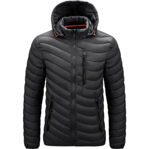 Zipper Solid Color Detachable Hat Winter Jacket for Work Coat Zipper Solid Color Detachable Hat Winter Jacket for Work