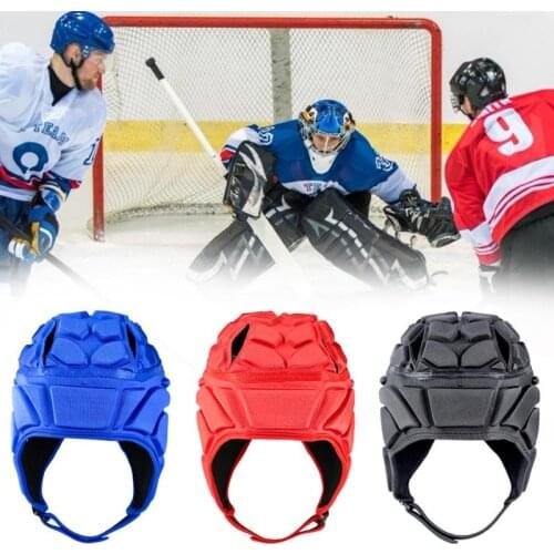 Men kid hockey Tank cap Profession Football Soccer Goalkeeper Helmet Sport Rugby Cap Head Guard Goalie Roller Hat Head Protector