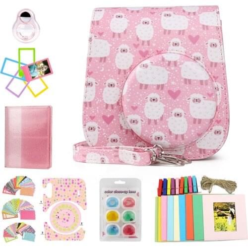 CAIUL Accessorie kit Compatible with Fujifilm Instax Mini 11 Instant Film Camera for kids Included case and more-Pink sheep