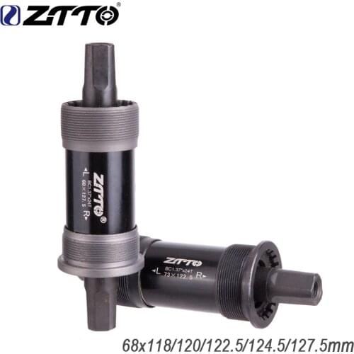 ZTTO Bicycle Threaded Bottom Bracket BSA 118 120 122.5 124.5 127.5mm Quare Hole Axis Bike parts for Square Tapered Spindle Crank