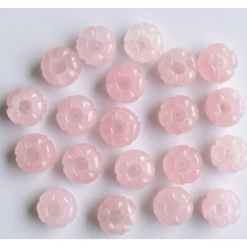 Wholesale 12pcs/lot fashion pink natural stone carving pumpkin beads 10*14mm DIY jewelry production free shipping