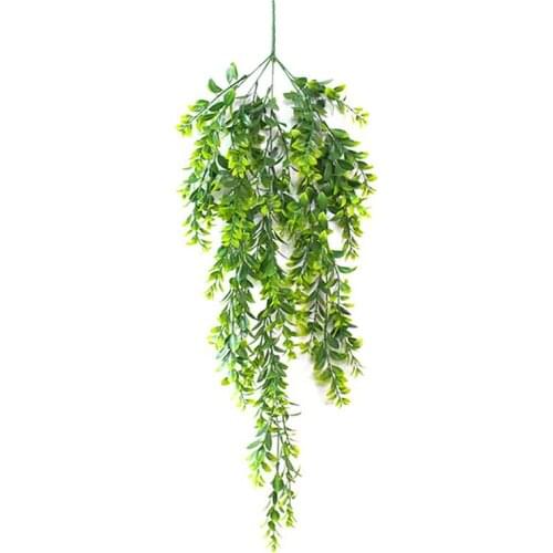 Plastic Artificial Greenery Vine Plant Lifelike Faux Fake Leaves Vine For Office Home Garden Wedding Party Events Decor Supplies