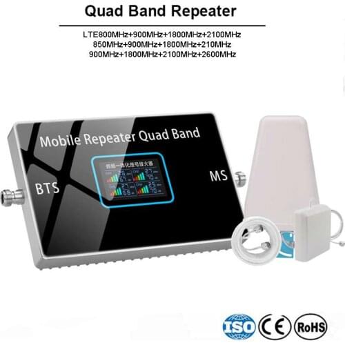 Russia Repeater 800 Band 20 900 2100 1800 850 2600 2G 3G 4G Mobile Signal Amplifier UMTS GSM Repeater LTE Cellular Booster