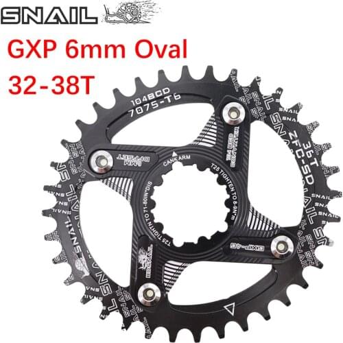 Snail Oval Chainring 6mm Offset GXP XX1 Eagle X01 GX X1 X0 X9 for sram DM 32T 34T 36 38 MTB Road Bike Direct Mount
