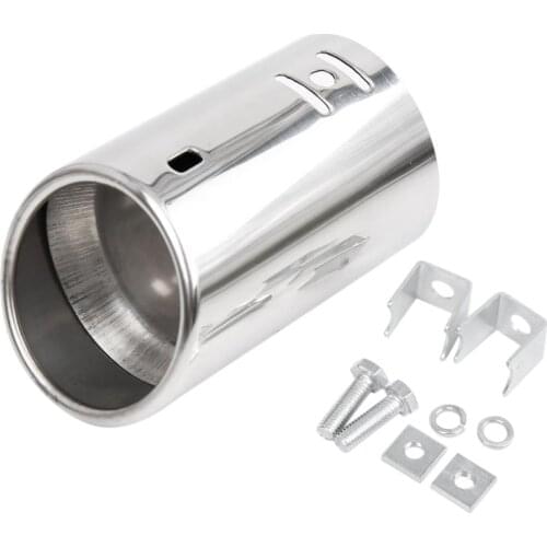 Universal Car Stainless Steel Chrome Exhaust Rear Tail Muffler Tip Pipe Fit Diameter 1.25" to 2"