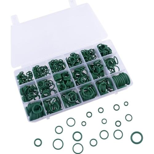 530Pcs/Box Green A/C AC System O-Ring Assortment Gasket Seals Washer Rapid Seal Repair Kit Car Accessories