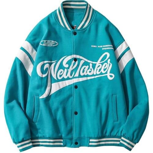 2021 Spring Men Women Oversized Baseball Uniform Retro Japan Style Jacket Fashion Cool Coat For Couples Casual Loose Outwear