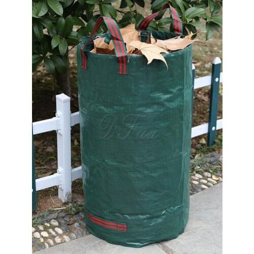 Gallons Garden Bag Large Capacity Reusable Heavy Duty Gardening Bags Leaf Waste Bag for Yard Lawn Pool Cleaning 120L
