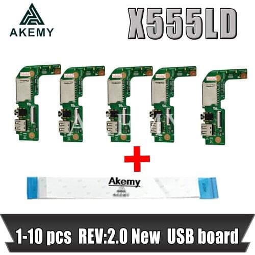 1-10 pcs New!!! For Asus X555 X555L X555LD X555LD_IO USB AUDIO CARD READER BOARD REV:2.0 MB 100% Tested Fast Ship