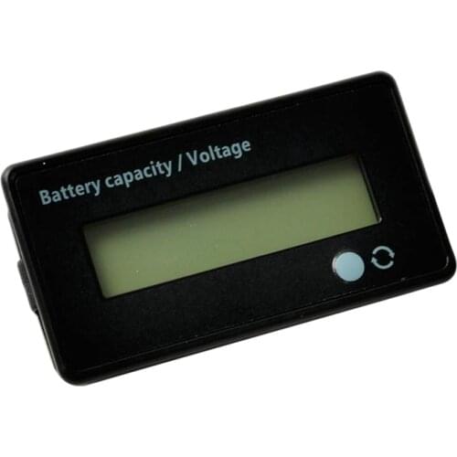 12V 24V 36V 48V Battery Meter, Battery Capacity Voltage Indicator, Lead-Acid & Lithium Ion Battery Charge Discharge Monitor