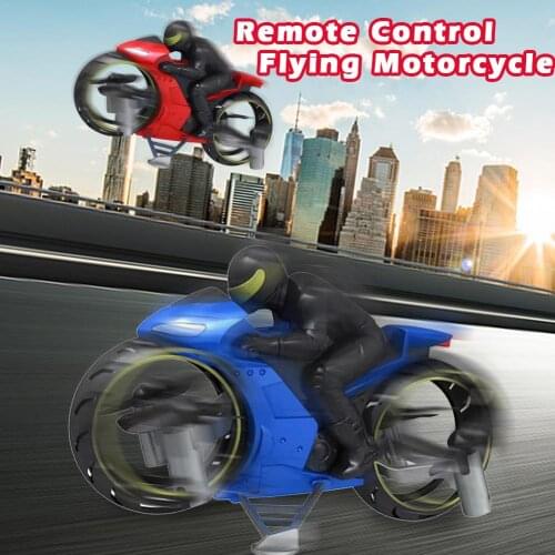 2 In 1 Remote Control Motorcycle Land And Air Dual Mode RC Motorcycle Rechargeable Stunt Flip Motorcycle Toy for kids