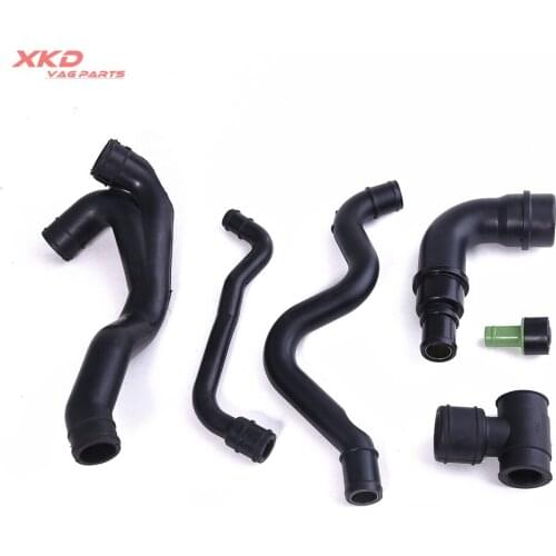 6Pcs Engine Crankcase Breather Hose Kit For V-W Jett-a Golf MK4 99-03 Bora 99-03 1.8T AWW AWP