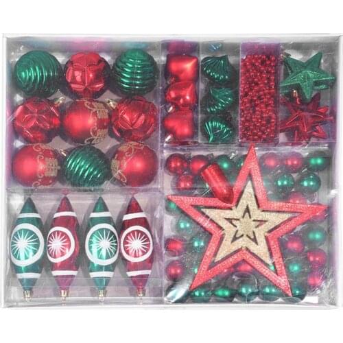 74 Pack Christmas Balls Ornaments For Xmas Christmas Tree,Shatterproof Decorations Hanging Ball Set For Holiday Wedding