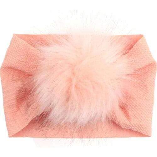 Baby Girls Headband with Decorative Plush Ball Elastic Hair Accessory for Toddlers Newborns Headwear Headdress