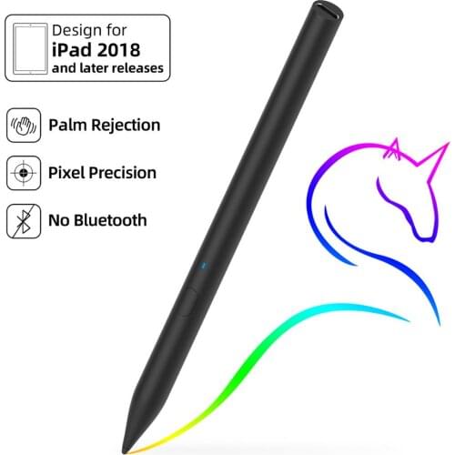 Zindov Pencil for iPad 1.5mm High Precious and No lag iPad Pencil 2 Work for iPad 2019 Apple iPad iPad 8 Ipad Pro 2018 Black