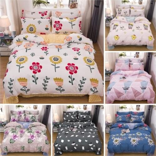 Flower Print Bedding Sets 3/4 Pcs Kids Bedding Set 1*quilt Cover+1*sheet+2*pillowcase (twin/full/queen/king)