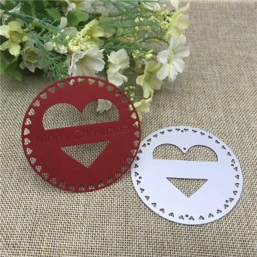 Circle hear Metal Cutting die keychain shaker Heart Paper Key Chain Scrapbook Paper Craft Card Punch Art Knife Cutter