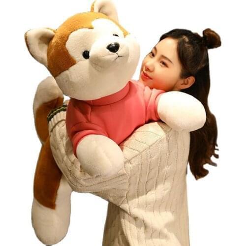 Lovely Shiba inu Dog Plush Toys Stuffed Animal Soft Lifelike Akita Dog Shape Pillow Cushion Dolls Gift For Kids Baby Plushies