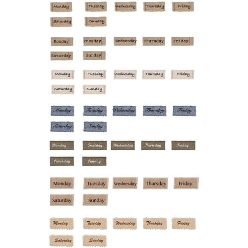 49Pcs Vintage Weekly English Planner Stickers Sulfuric Acid Transparent Paper For Diary Scrapbooking Label Decorative Stationery