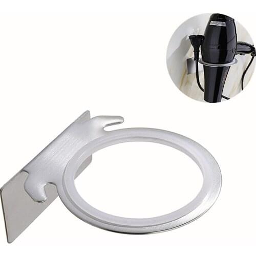 The new space aluminum hair dryer rack bathroom punch-free stainless steel hair dryer holder toilet hair dryer holder