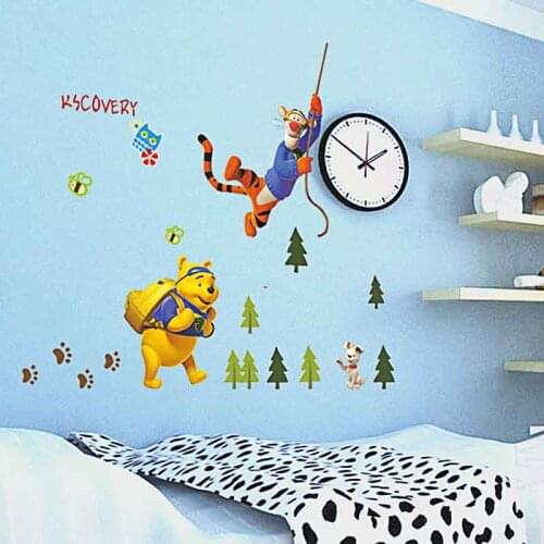 New Style Winnie the Pooh School Childrens Room Decoration Waterproof Removable Environmental Protection Wall Stickers