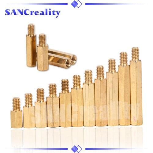 Single head hexagonal copper column hexagonal isolation column Yin and Yang column hollow stud M4 20PCS