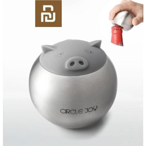 Xiaomi Circle Joy Round Pig Creative Beer Bottle Opener Silver Lovely Shape Refrigerator Sticters Easy Opening Varied Functions