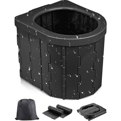 Portable Toilet Camping Toilet,Outdoor Camping Accessories,Folding Toilet Commode Car Toilet Travel Potty for Hiking