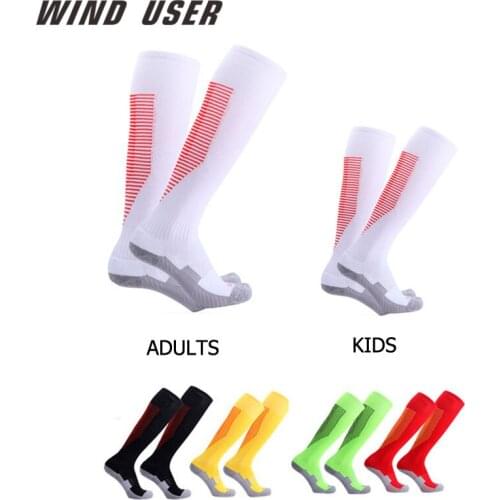 Professional Sports Soccer Socks Breathable European Football Club Knee High Training Running Long Stocking Sock