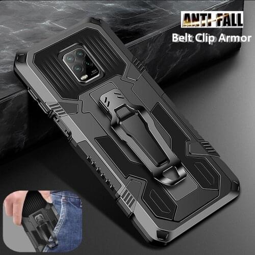 Shockproof Case For Redmi Note 9 8 Pro 7 9A 9C 9S 7A Belt Clip Case Cover For Xiaomi Poco X3 NFC M3 Mi 10T Lite Note 10 Pro Case