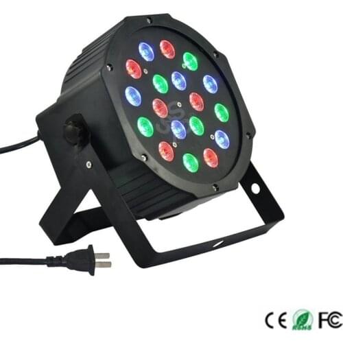 Dj lights 18X3W LED Par Light 54W RGB DMX 512 wash PAR led Stage Lighting AC85-265V With EU/US Plug Optional