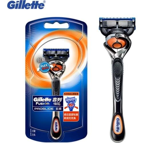 Straight Manual Razor Gillette Fusion Shaving Razor Proglide Flexball Brand Razor 1 Holder 1 Blade Washable Beard Shaver for Man