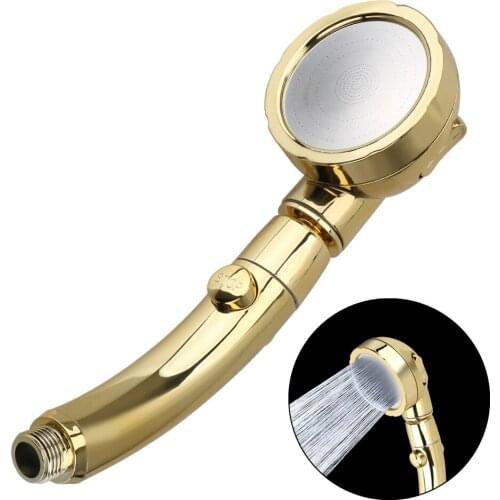 Adjustable Water Saving Shower Head 3 Spray Setting with ON/OFF Pause Switch 360 Degrees Rotating Handheld Shower Head